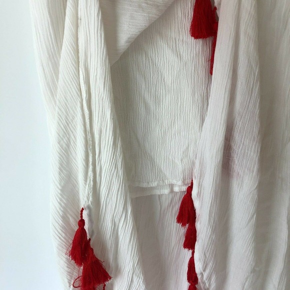 Show Me Your Mumu Midi Skirt Women Large Leilani Wrap White Boho Retro Tasseled - Picture 5 of 9